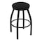 Holland Bar Stool Co 30" Swivel Bar Stool, Black Wrinkle, Blk Vinyl Seat X802 - alternate 1